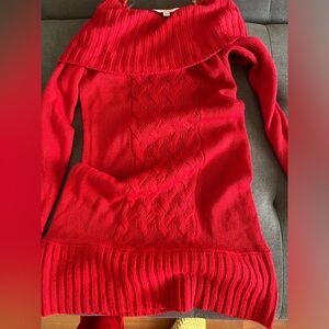 Charming Charlie red sweater dress Small